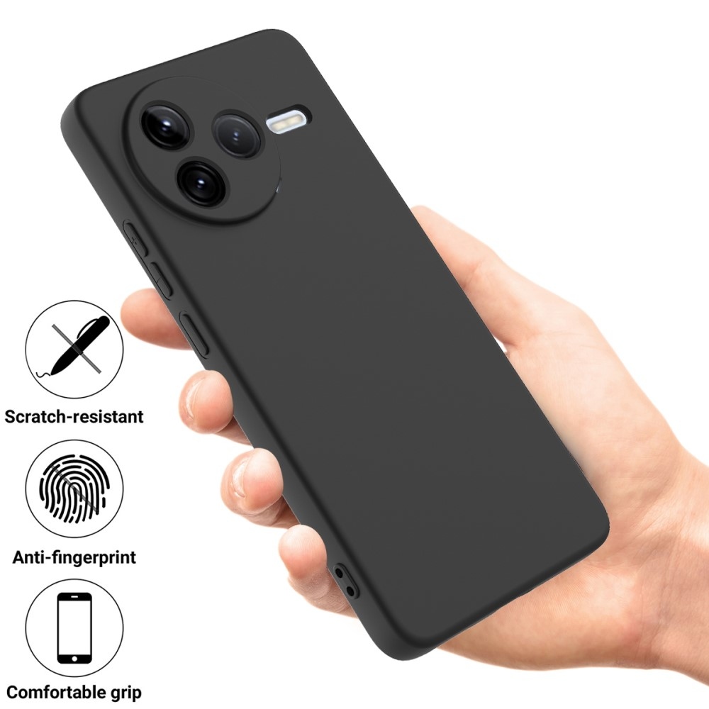 Matný silikónový obal na Xiaomi Poco F7 Pro - čierny
