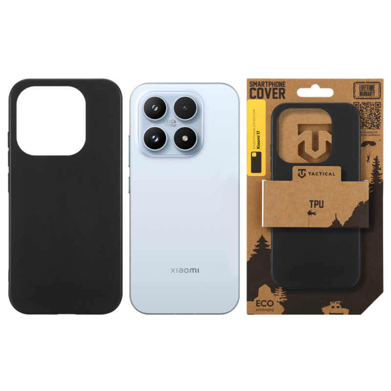 Taktický kryt TPU pre Xiaomi 17 Black