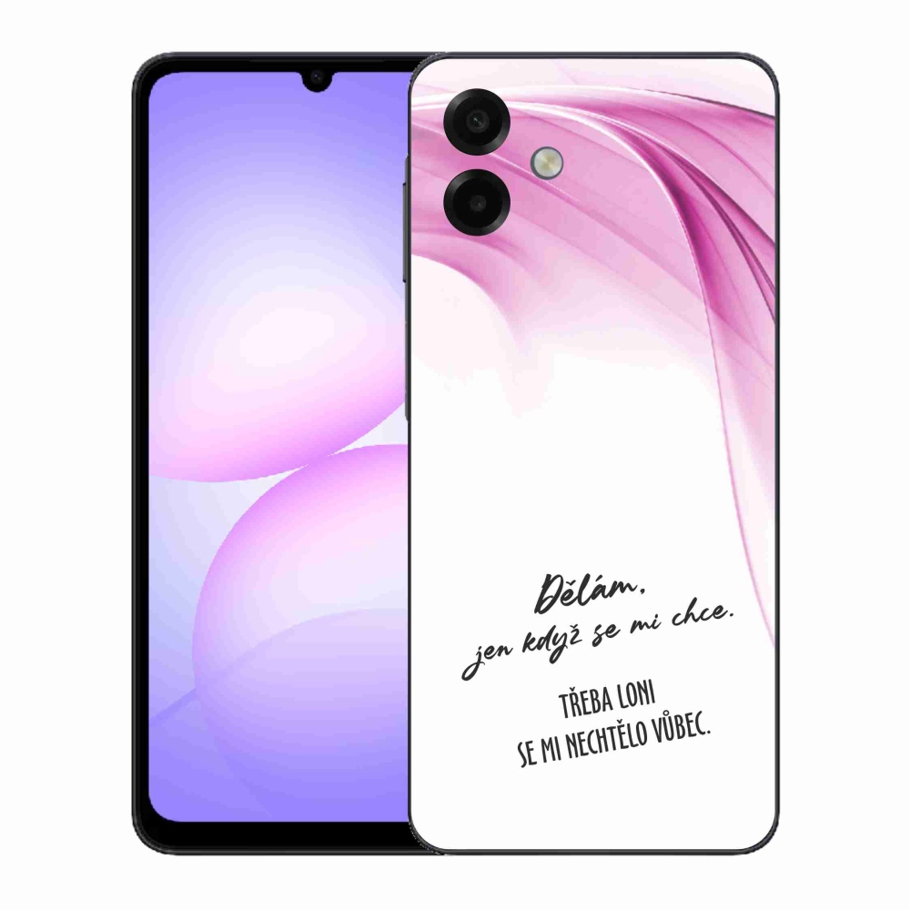 Gélový kryt mmCase na Samsung Galaxy A07 4G - vtipný text 12 biele pozadie