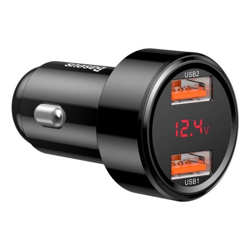 Nabíjačka do auta Baseus Magic Series USB-A/USB-A 45W čierna