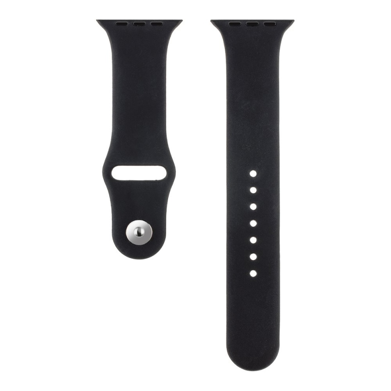 OBAL:ME Silikónový Remienok pre Apple Watch 42-49mm M-L Black