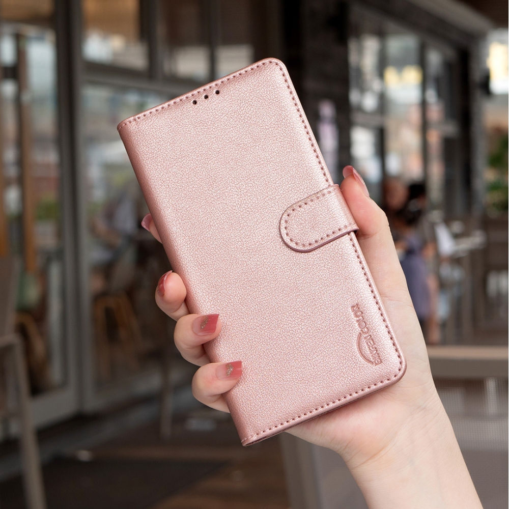 BINFEN knižkové púzdro na mobil iPhone 17 Air - ružovozlaté