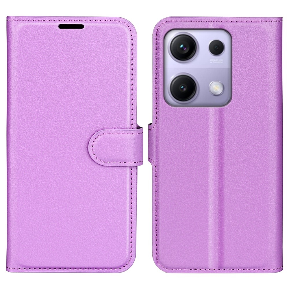 Litchi knižkové puzdro na Xiaomi Redmi Note 14S - fialové