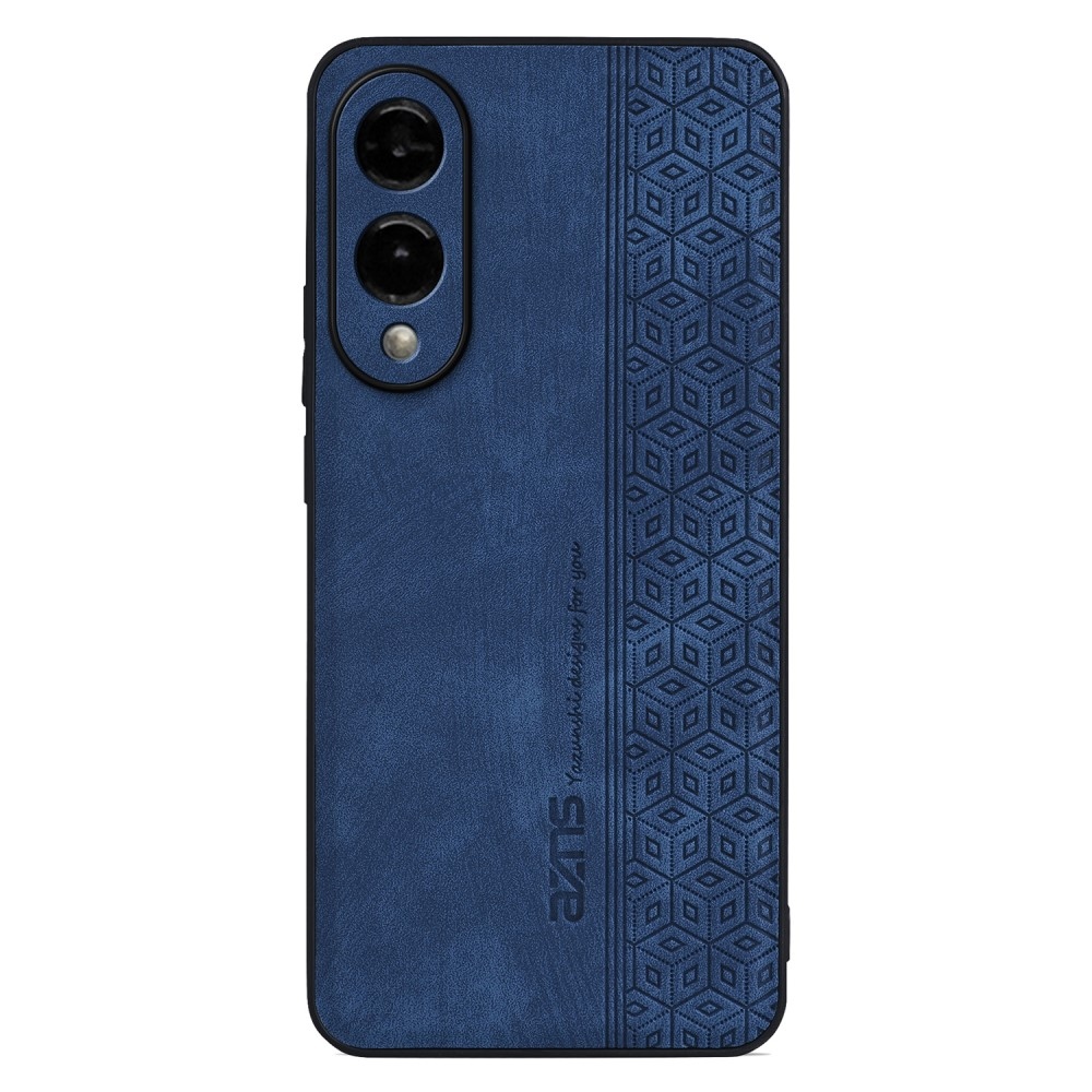 AZNS gélový obal potiahnutý PU kožou pre mobil Samsung Galaxy S25 Edge - modrý