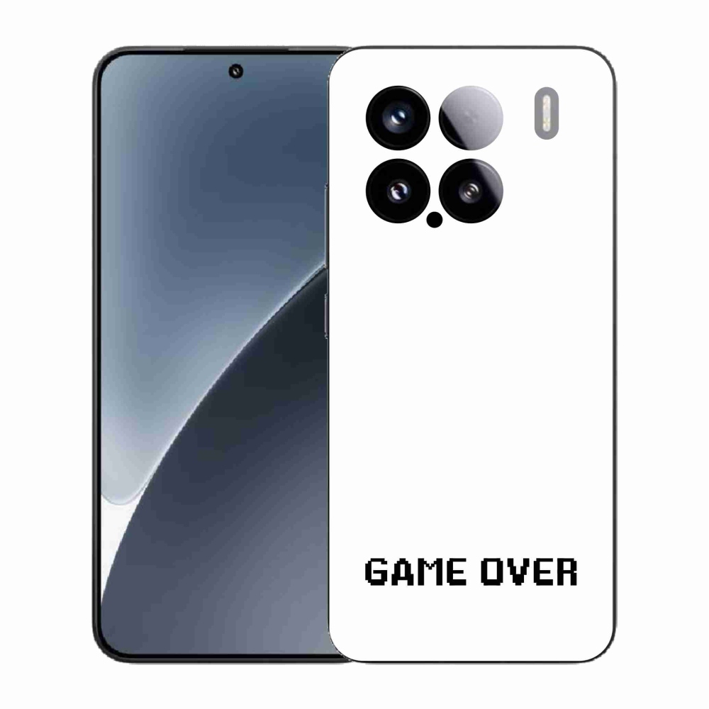 Gélový kryt mmCase na Xiaomi 15 - game over biele pozadie