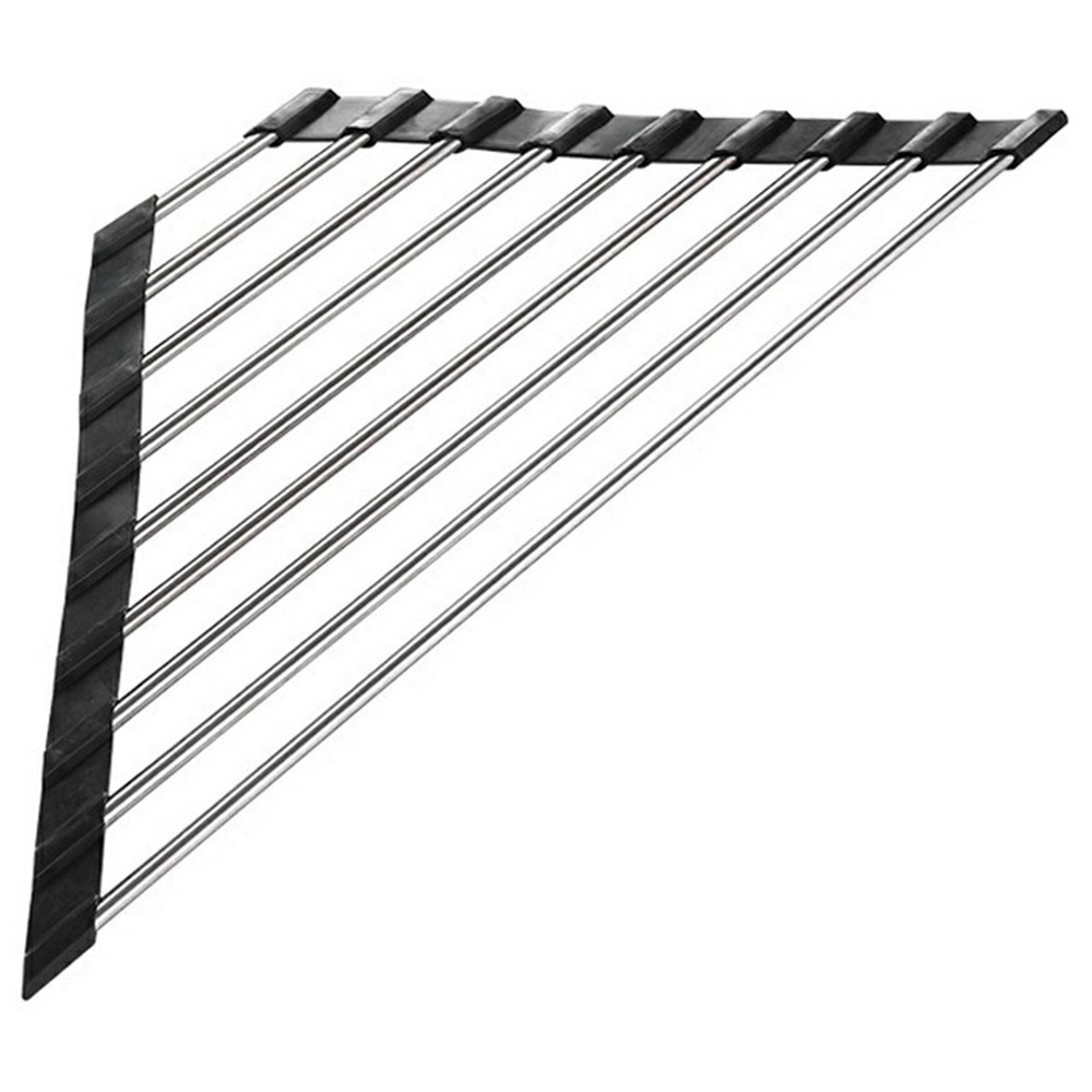 Rolovací nerezový odkvapkávač na riad nad drez v čiernom prevedení