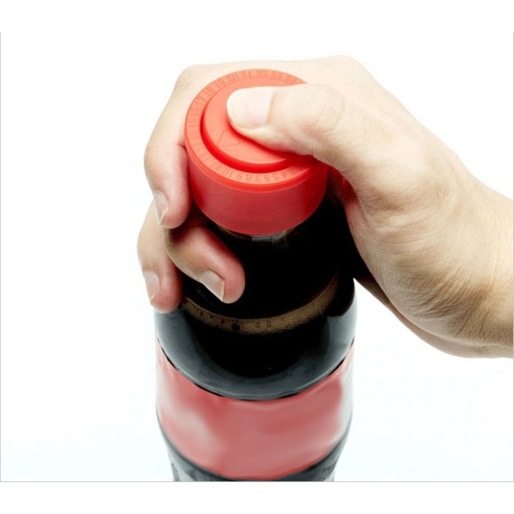 Uzáver s pumpičkou na sýtené nápoje - červený