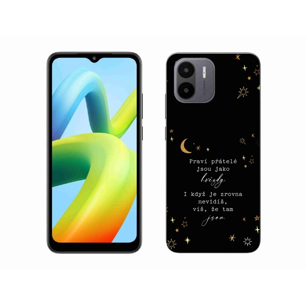 Gélový kryt mmCase na Xiaomi Redmi A1 - citát 6 čierne pozadie