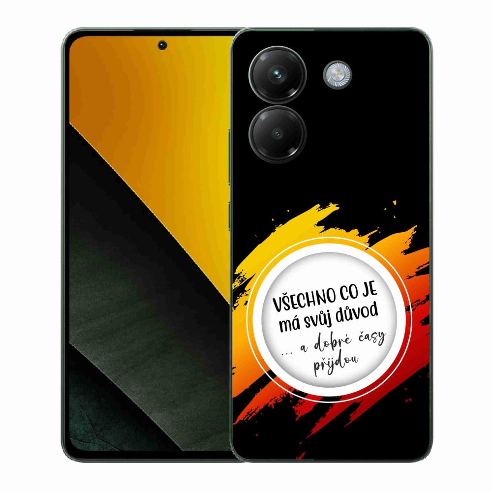 Gélový kryt mmCase na Xiaomi Poco M7 Pro 5G - citát 3 čierne pozadie