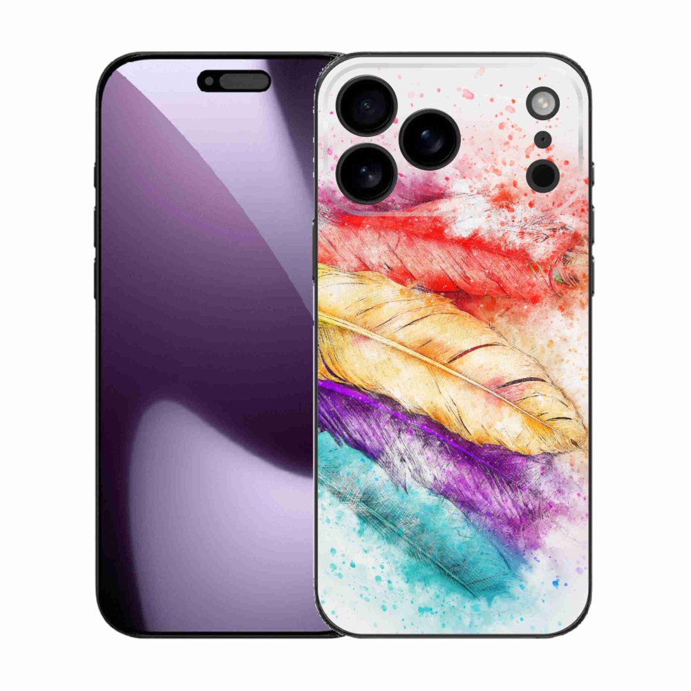 Gélový kryt mmCase na iPhone 17 Pro Max - farebné perie
