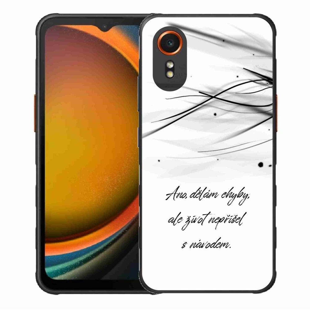 Gélový kryt mmCase na Samsung Galaxy Xcover 7 - citát biele pozadie