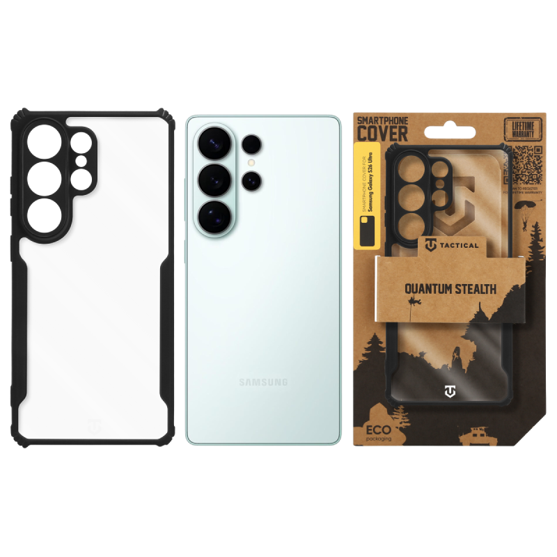 Taktický kryt Quantum Stealth pre Samsung Galaxy S26 Ultra Clear/Black