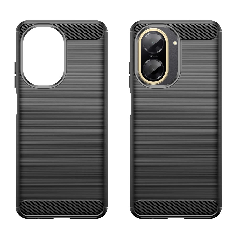 Carbon odolný gélový obal na Xiaomi Redmi A5 (173.45x79.35x8.45mm) - čierny