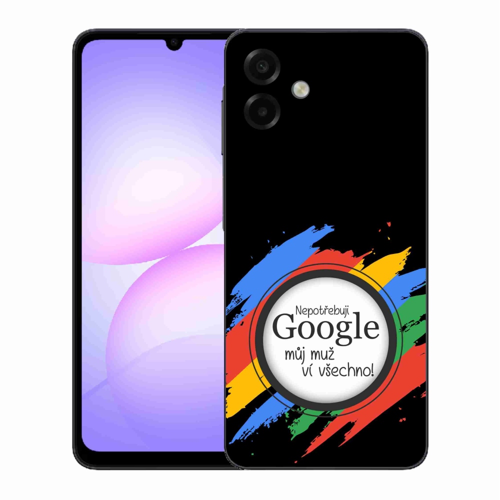 Gélový kryt mmCase na Samsung Galaxy A07 4G - muž vie všetko čierne pozadie