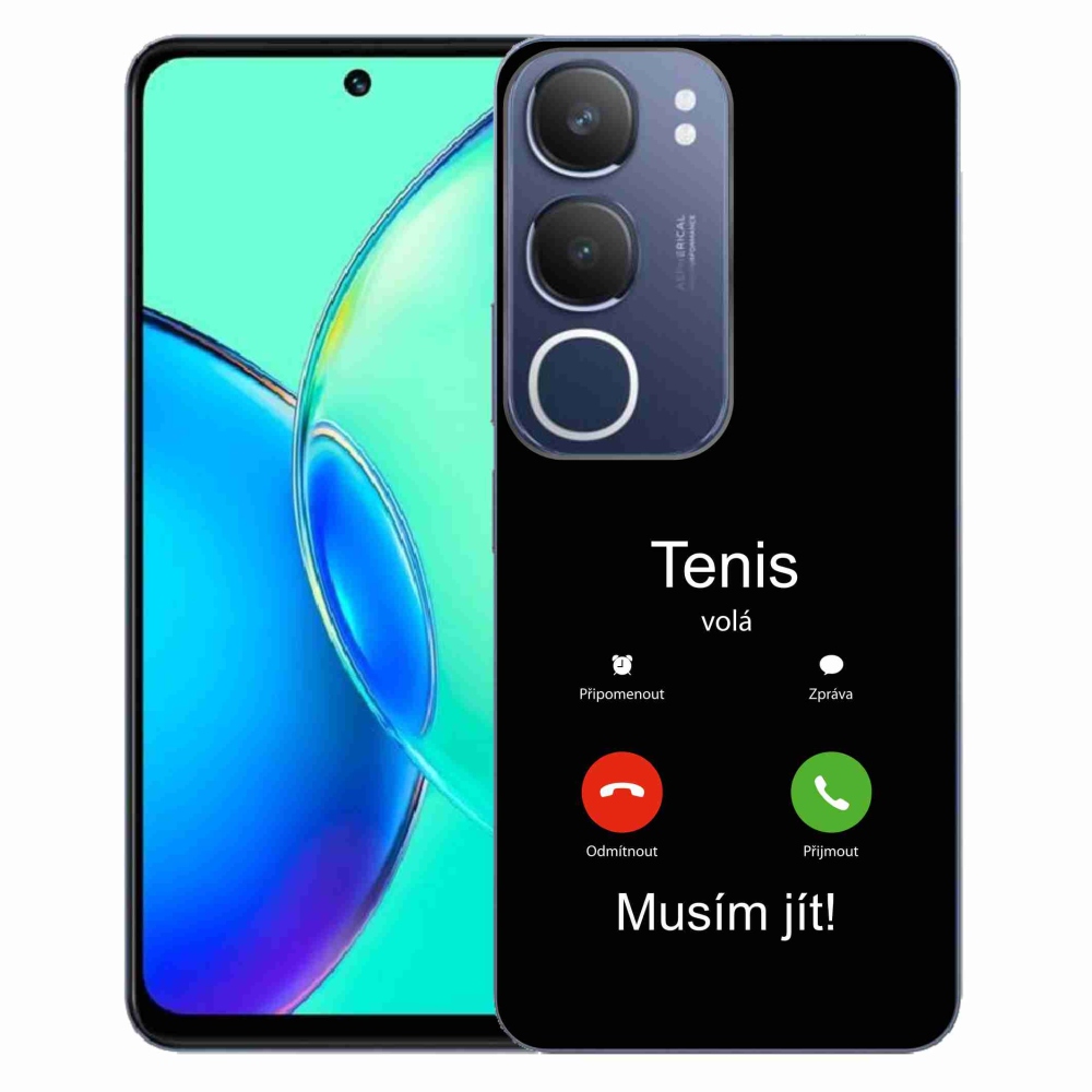 Gélový kryt mmCase na Vivo Y19s - tenis volá čierne pozadie