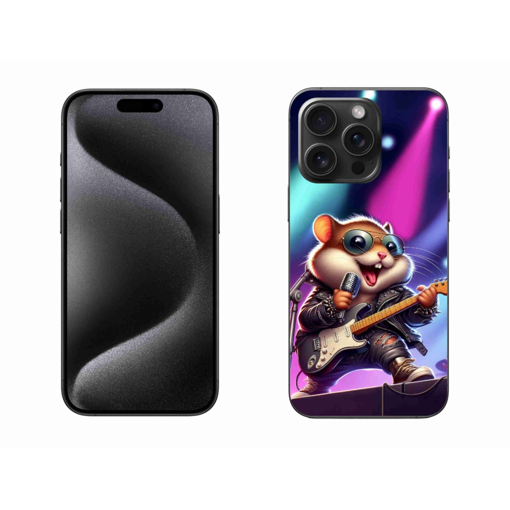 Gélový kryt mmCase na iPhone 15 Pro Max - škrečok rocker