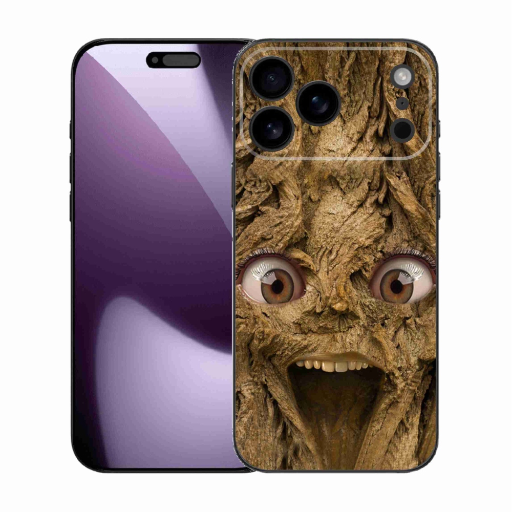 Gélový kryt mmCase na iPhone 17 Pro Max - veselý strom s očami