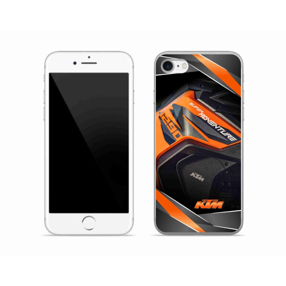 Gélový kryt mmCase na iPhone SE (2022) - motorka ktm