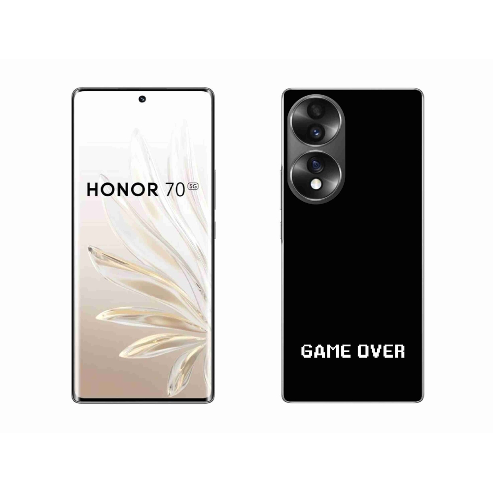 Gélový kryt mmCase na Honor 70 - game over čierne pozadie