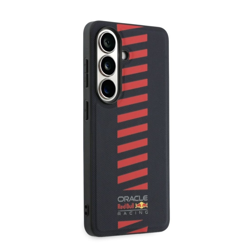 Red Bull PU kožený sieťovaný zadný kryt Powerbar s magnetom pre Samsung Galaxy S26 Navy