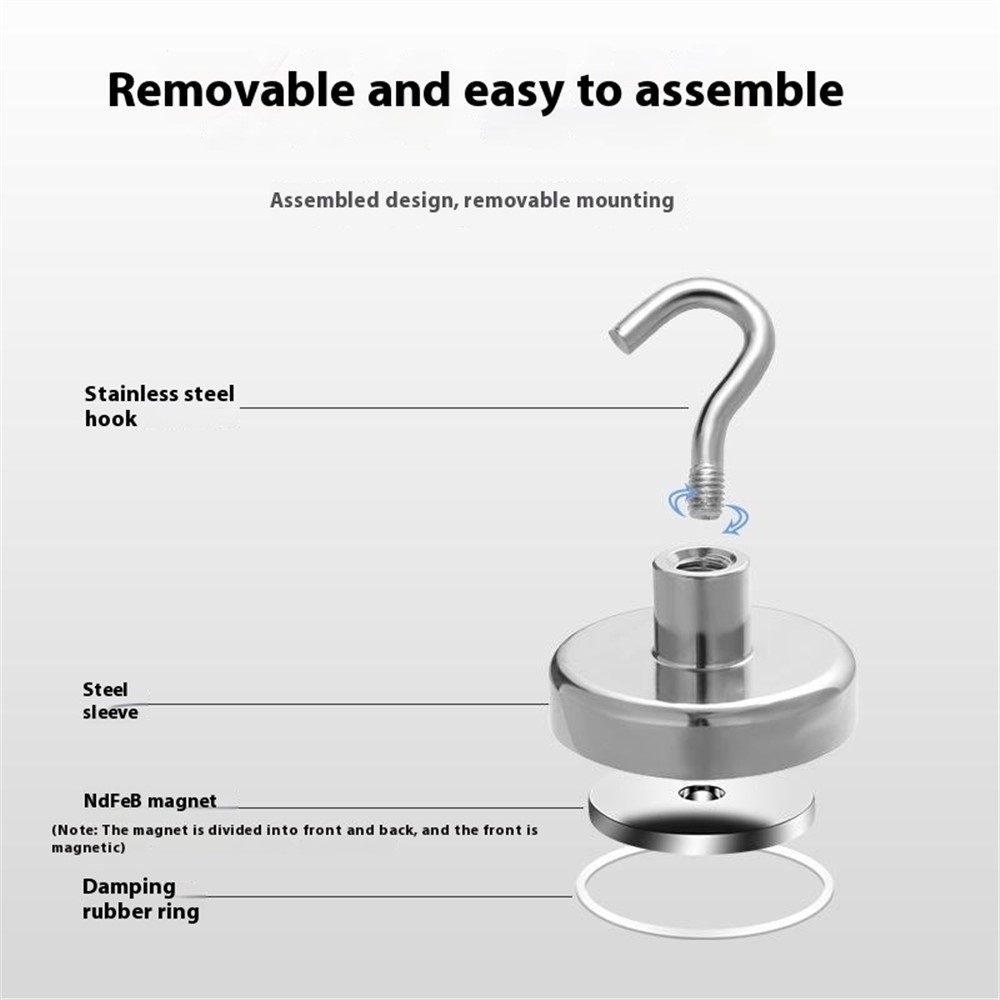Závesný oceľový magnetický háčik s nosnosťou 12 kg