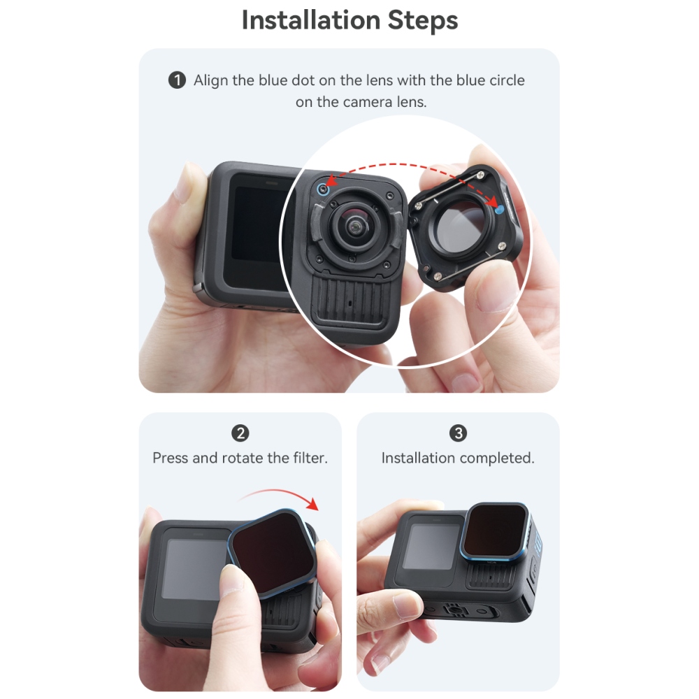 AMAGISN ND filtre sada 4 ks pre GoPro Hero 13/12/11/10/9