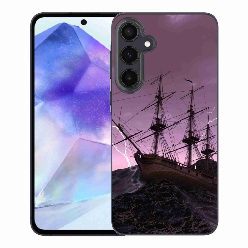 Gélový kryt mmCase na Samsung Galaxy A55 5G - loď v búrke