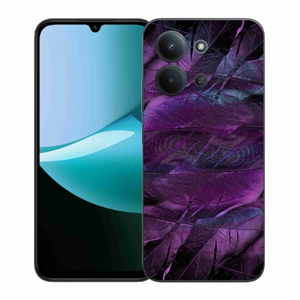 Gélový kryt mmCase na Xiaomi Redmi 15C 4G (171mm)/Poco C85 4G (171mm) - fialové pierka