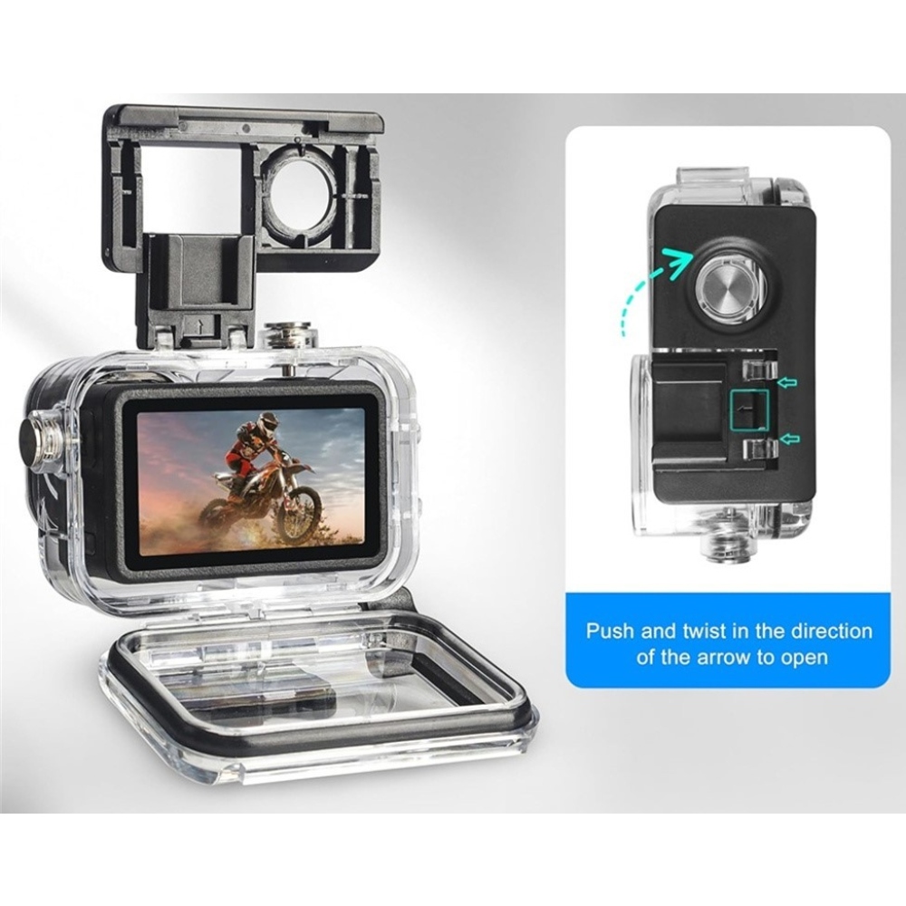 Vodotesné puzdro pre DJI Osmo Action 5 Pro, Action 4 a Action 3 s dvojitým držiakom