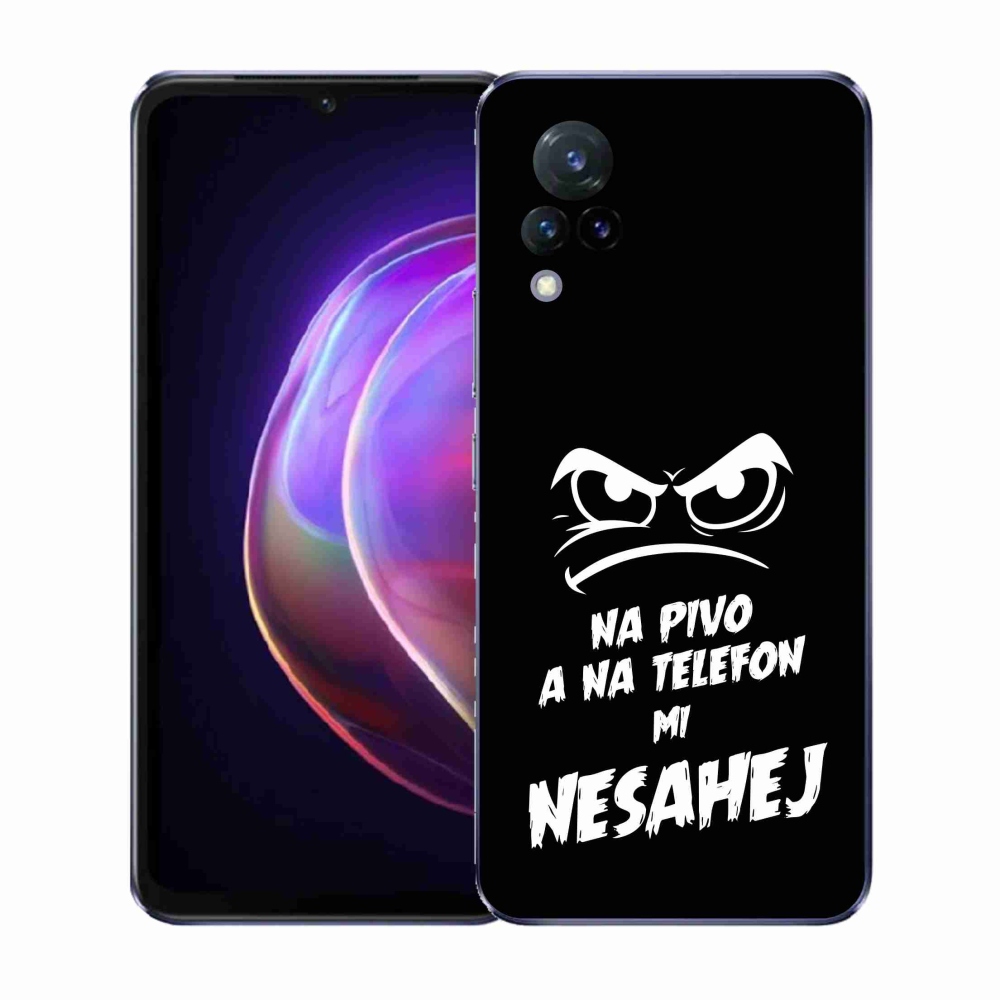 Gélový kryt mmCase na Vivo V21 4G/5G - pivný motív 2 čierne pozadie