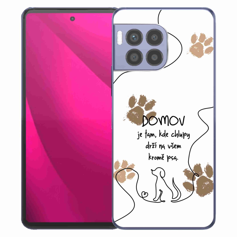 Gélový kryt mmCase na T-Mobile T Phone 2 Pro - psí motív biele pozadie