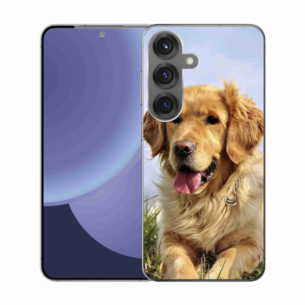 Gélový kryt mmCase na Samsung Galaxy S25 - zlatý retriever