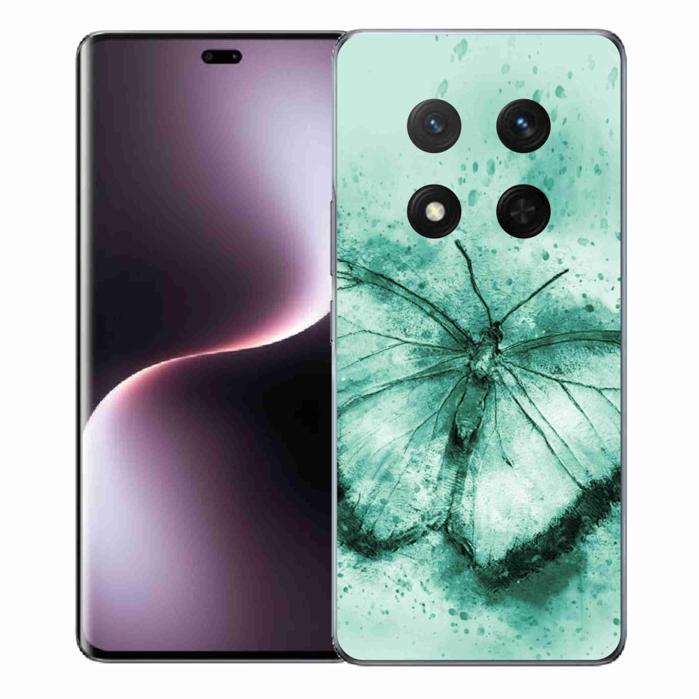 Gélový kryt mmCase na Honor Magic 7 Lite 5G - zelený motýľ