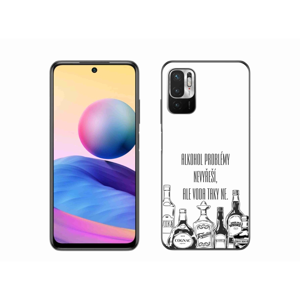 Gélový kryt mmCase na Xiaomi Redmi Note 10 5G - vtipný text biele pozadie