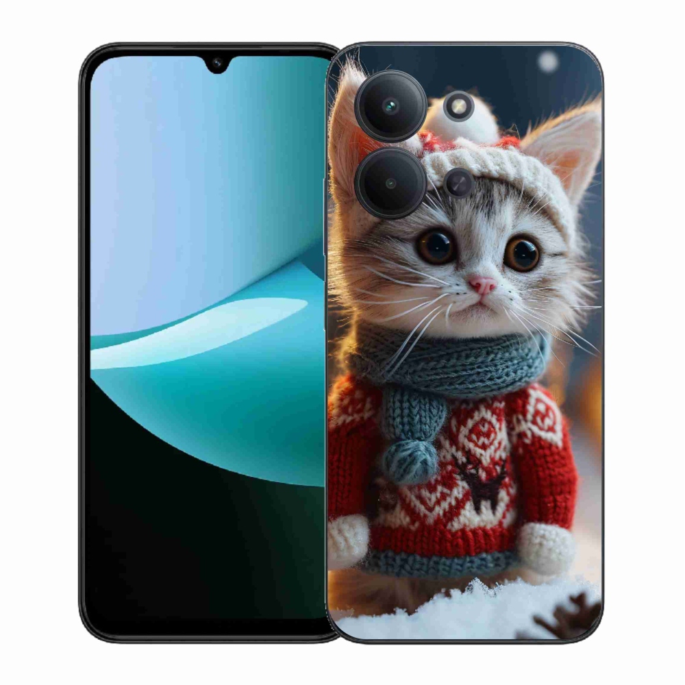 Gélový kryt mmCase na Xiaomi Redmi 15C 4G (171mm)/Poco C85 4G (171mm) - mačiatko vo svetri