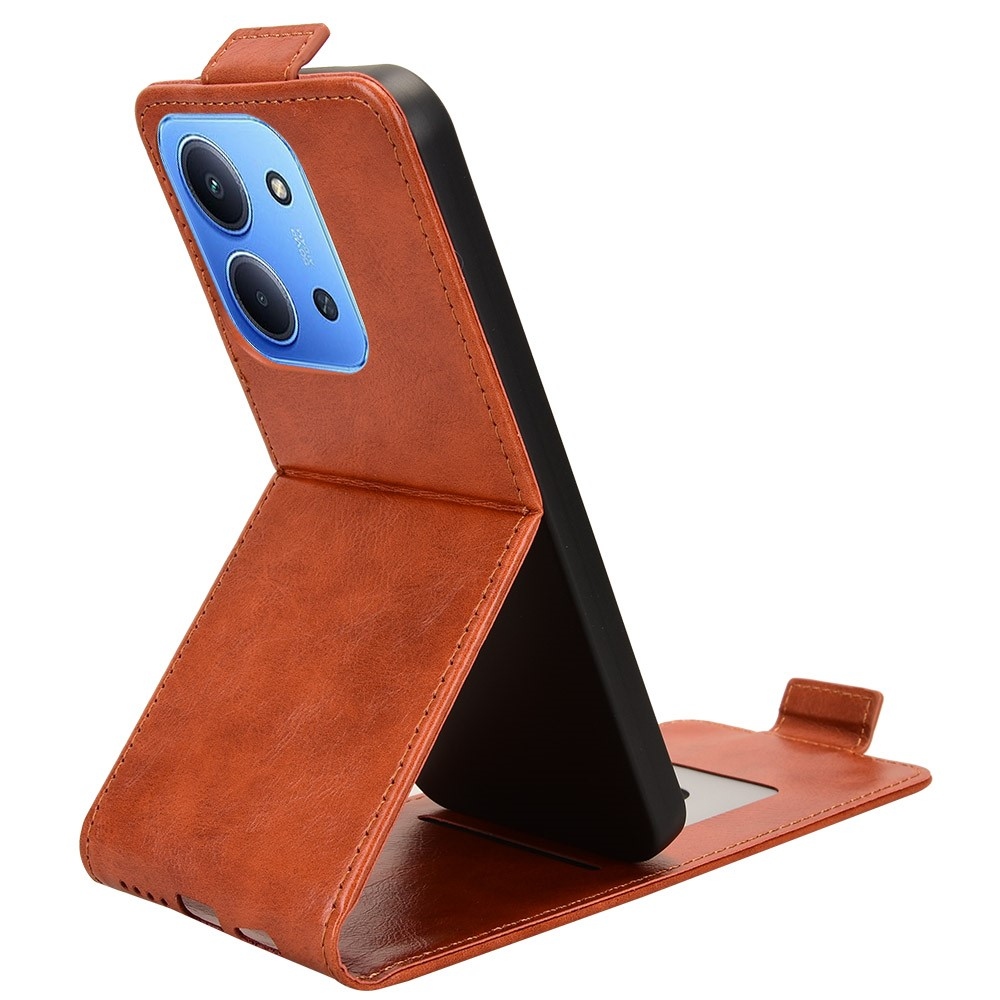 Vert flipové púzdro na Xiaomi Redmi 15C 4G (171mm)/Poco C85 4G (171mm) - oranžové
