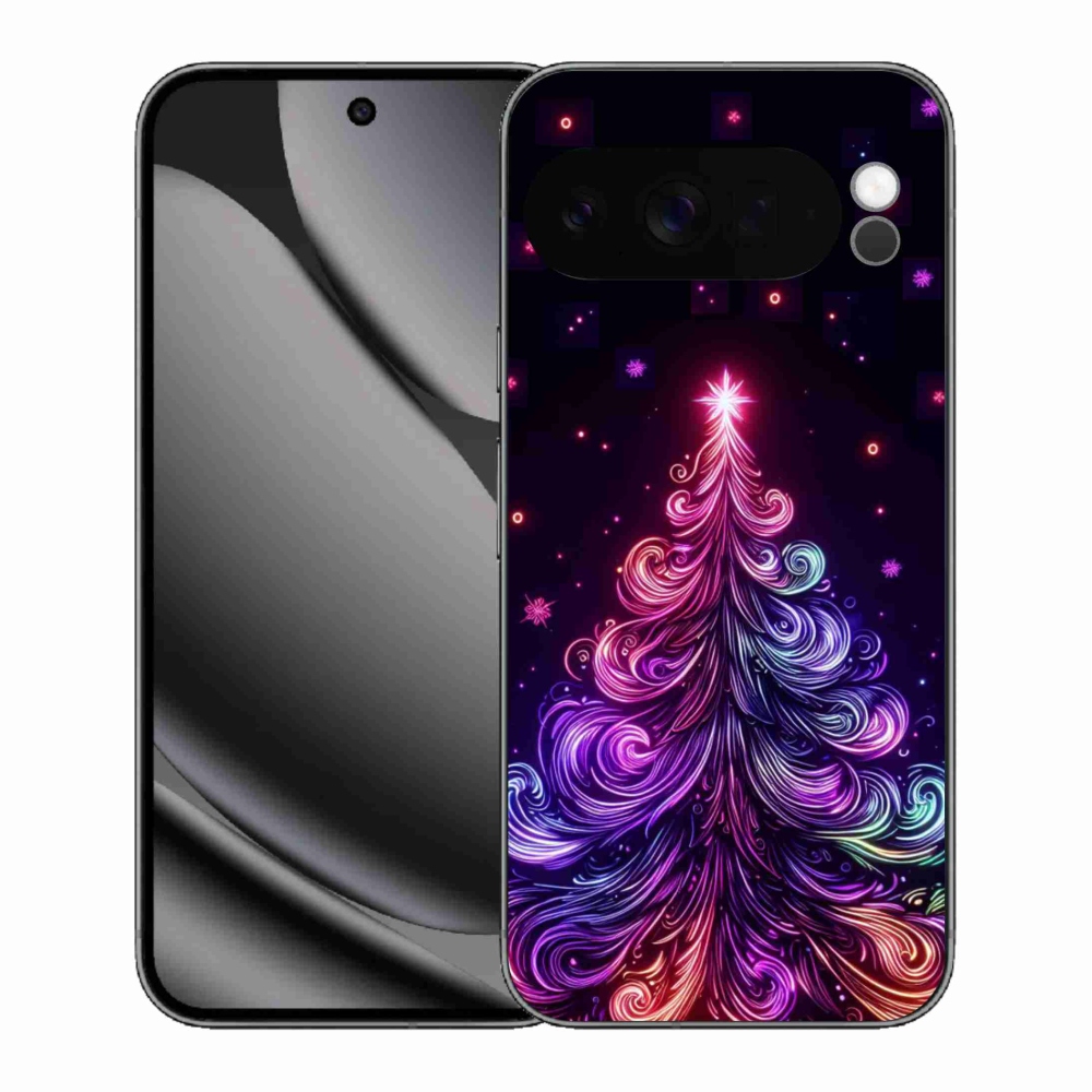 Gélový kryt mmCase na Google Pixel 10 Pro XL - neónový vianočný stromček 1