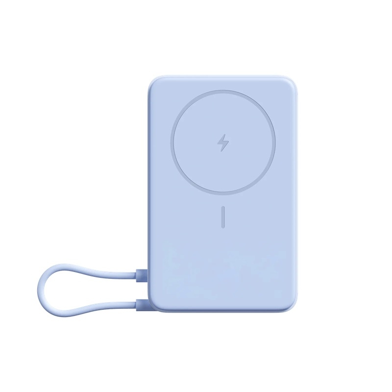 Magnetická powerbanka Xiaomi 33 W, 10 000 mAh s integrovaným káblom USB-C a stojanom, modrá
