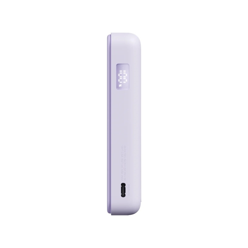 Magnetická powerbanka Xiaomi 33 W, 10 000 mAh s integrovaným káblom USB-C a stojanom, fialová