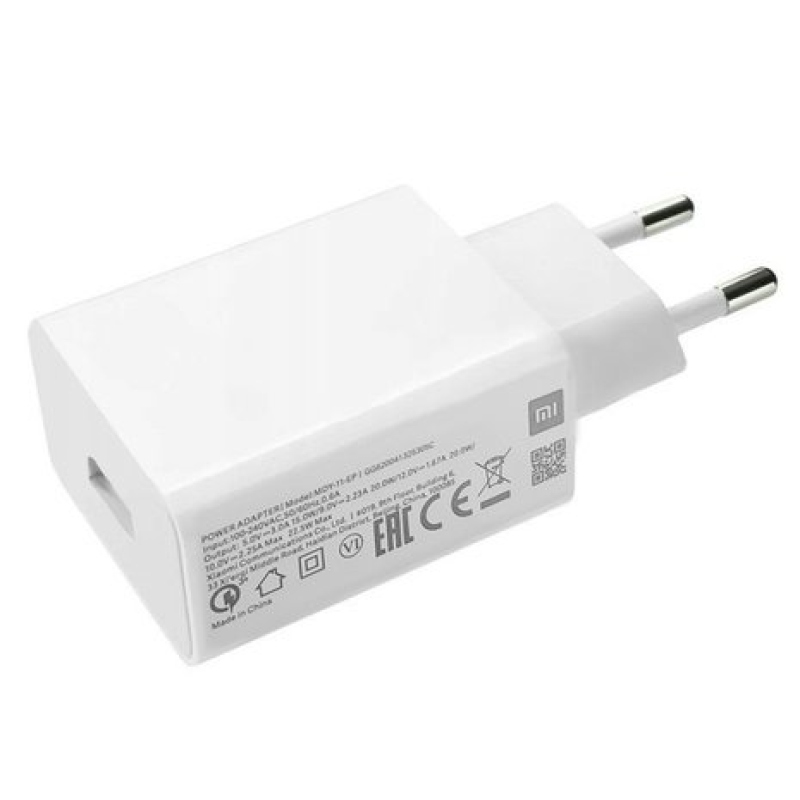 Xiaomi MDY-11-EP USB 22,5W Cestovná Nabíjačka White (Bulk)