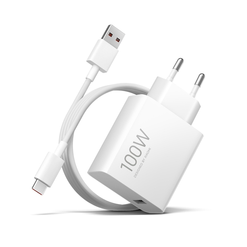 Xiaomi MDY-19-ER Cestovná nabíjačka USB-A 100W + dátový kábel USB-C 6A biela