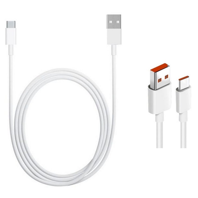 Xiaomi originálny dátový kábel USB-C 4A 1m biely (hromadne)