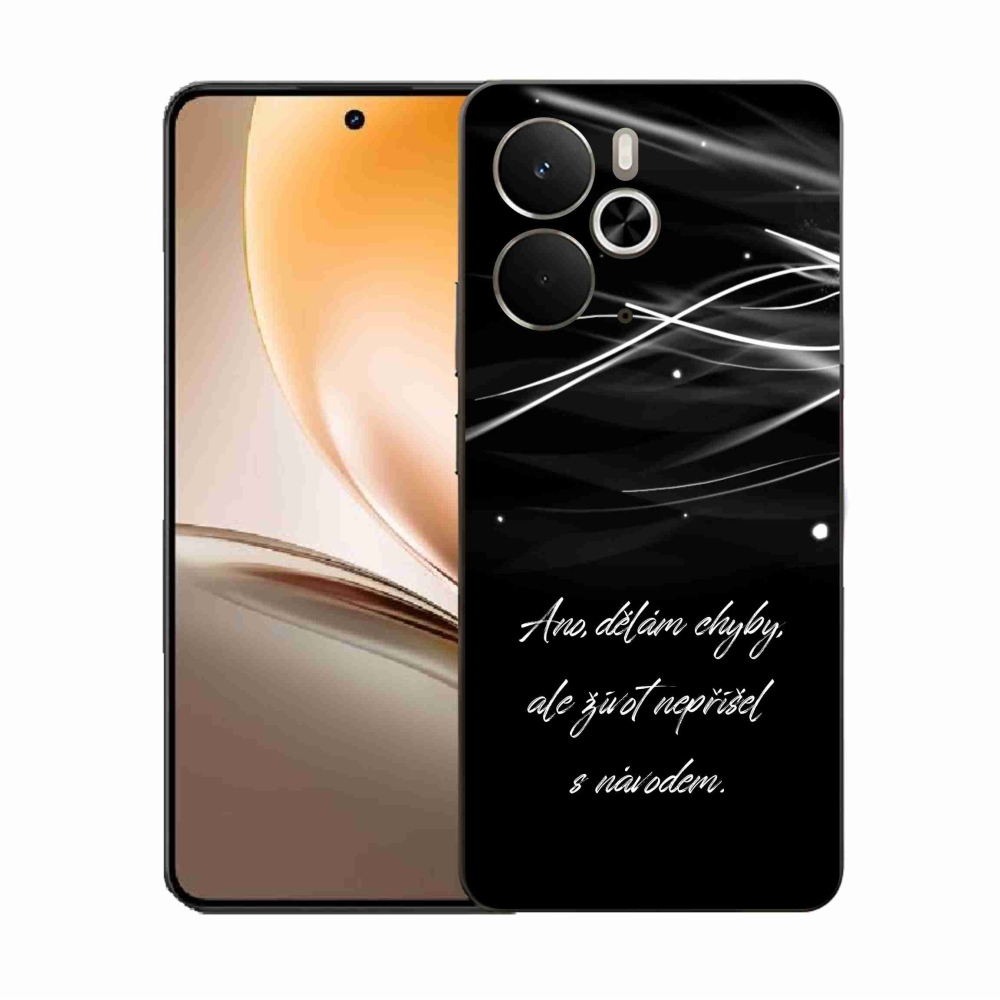 Gélový kryt mmCase na Realme 14 5G - citát čierne pozadie
