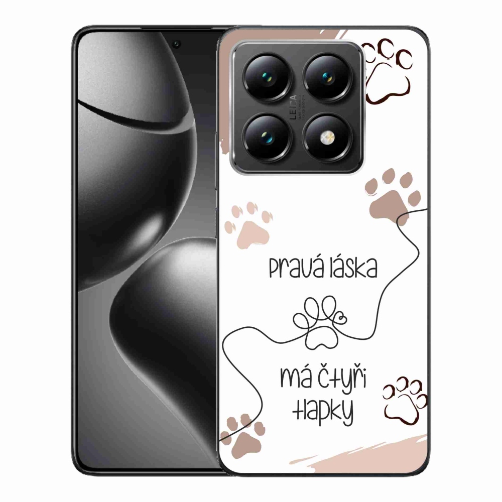 Gélový kryt mmCase na Xiaomi 14T - psí motív 1 biele pozadie