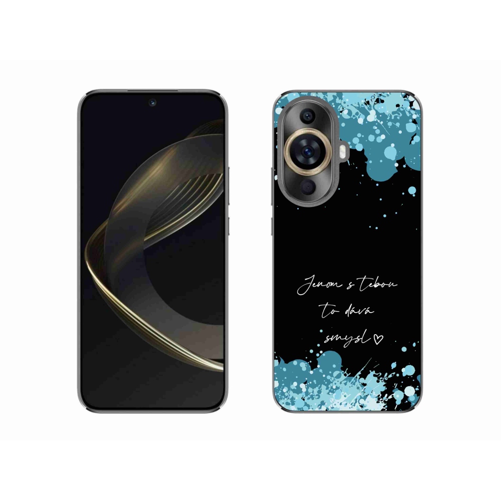 Gélový kryt mmCase na Huawei Nova 11 - zamilovaný text čierne pozadie