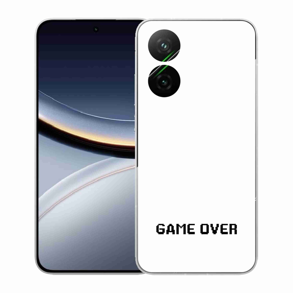 Gélový kryt mmCase na Xiaomi Poco F7 5G - game over biele pozadie
