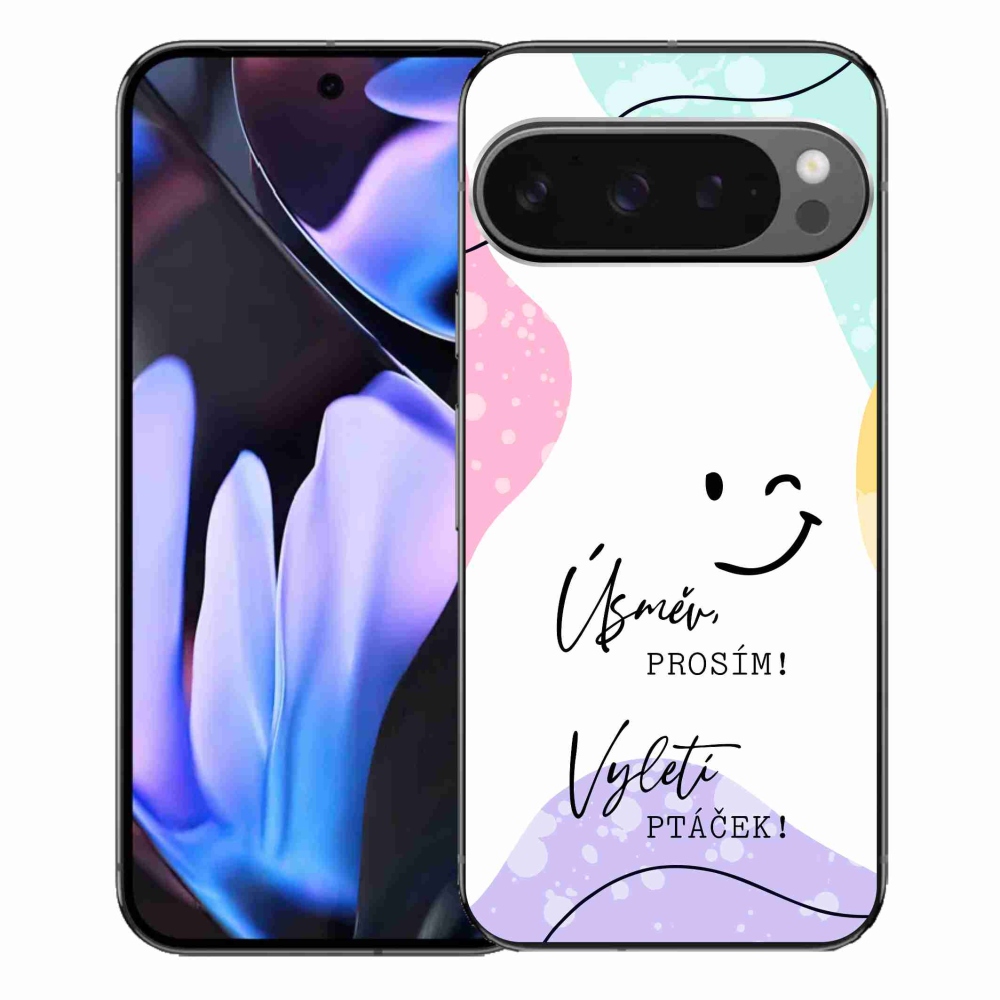 Gélový kryt mmCase na Google Pixel 9 Pro XL - vtipný text 4 biele pozadie