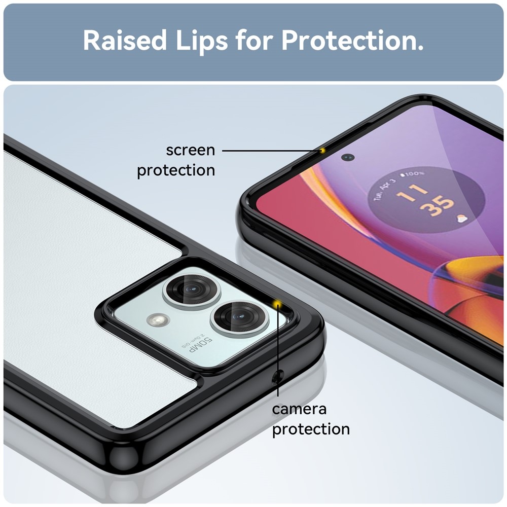 Gélový obal s pevným chrbtom na Motorola Moto G84 5G - čierny