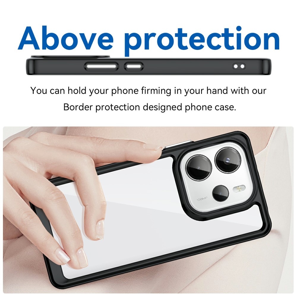 Gélový obal s pevným chrbtom na Xiaomi Redmi Note 14 - čierny