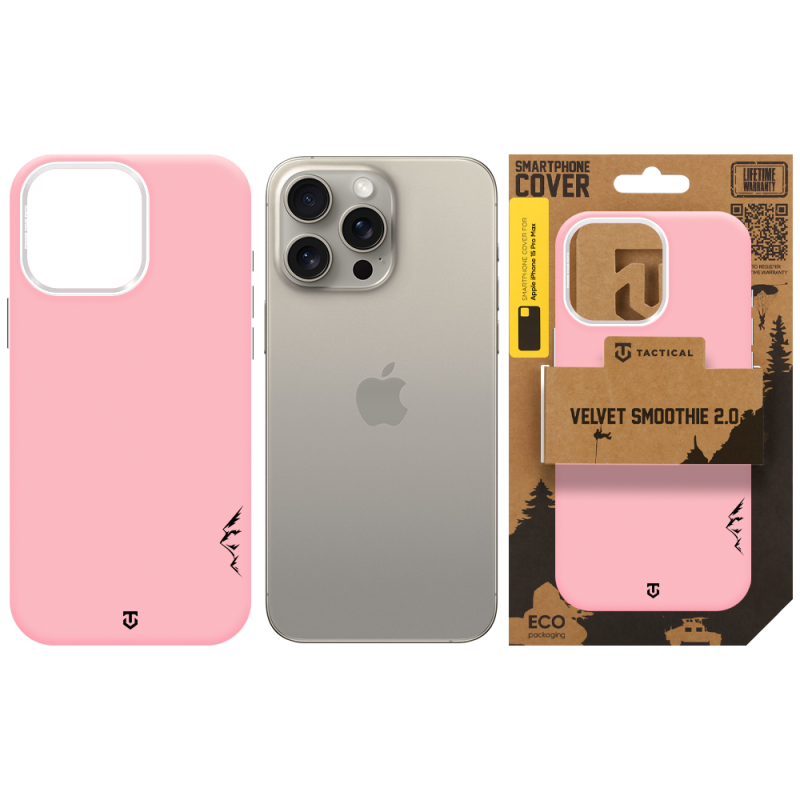 Tactical MagForce Velvet Smoothie 2.0 – puzdro pre Apple iPhone 15 Pro Max Pink Panther